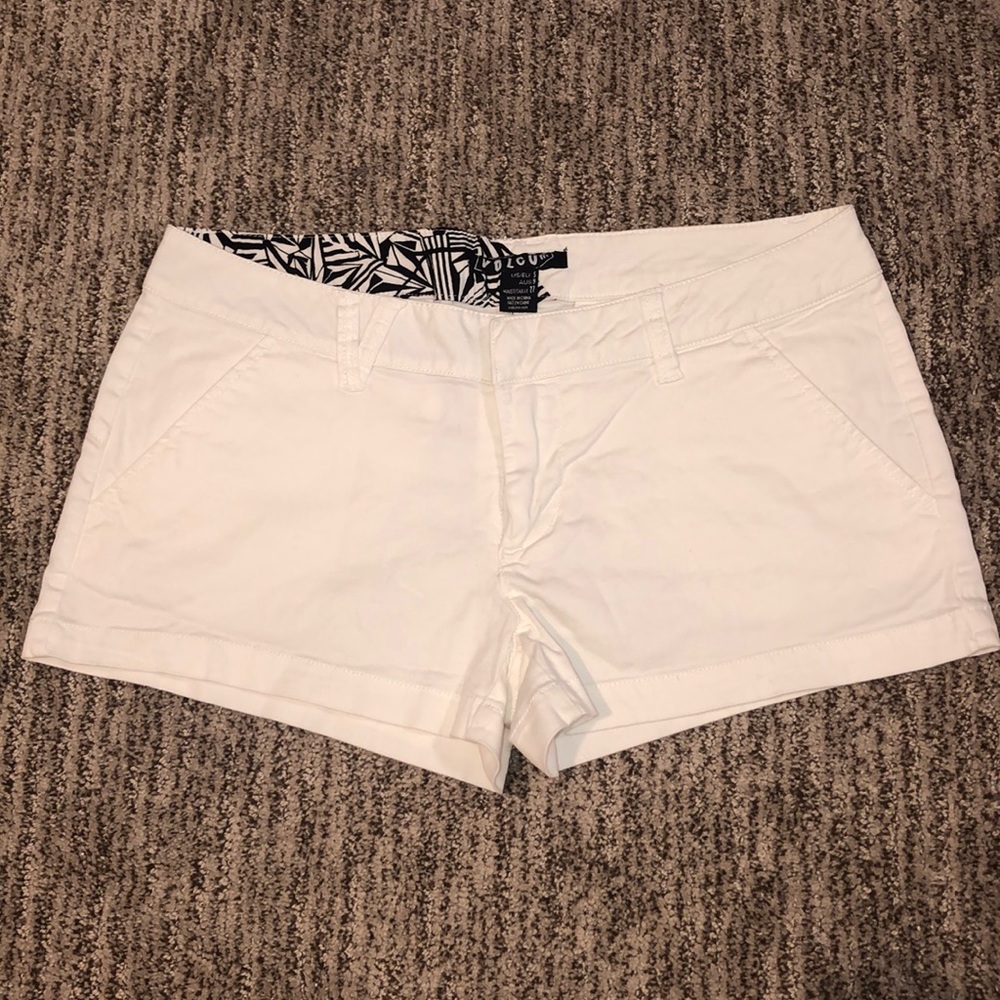 White Volcom shorts